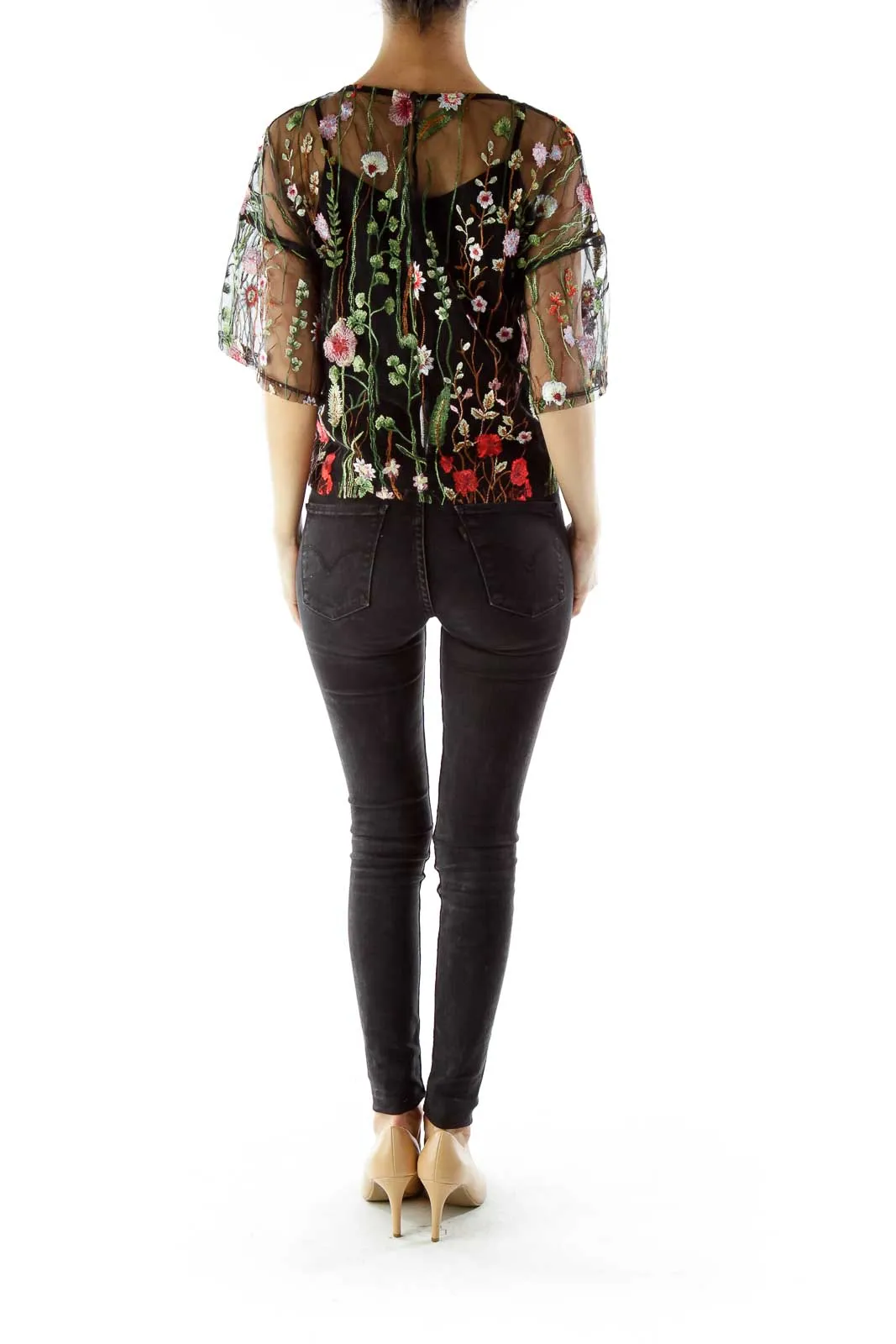 Black Embroidered Blouse