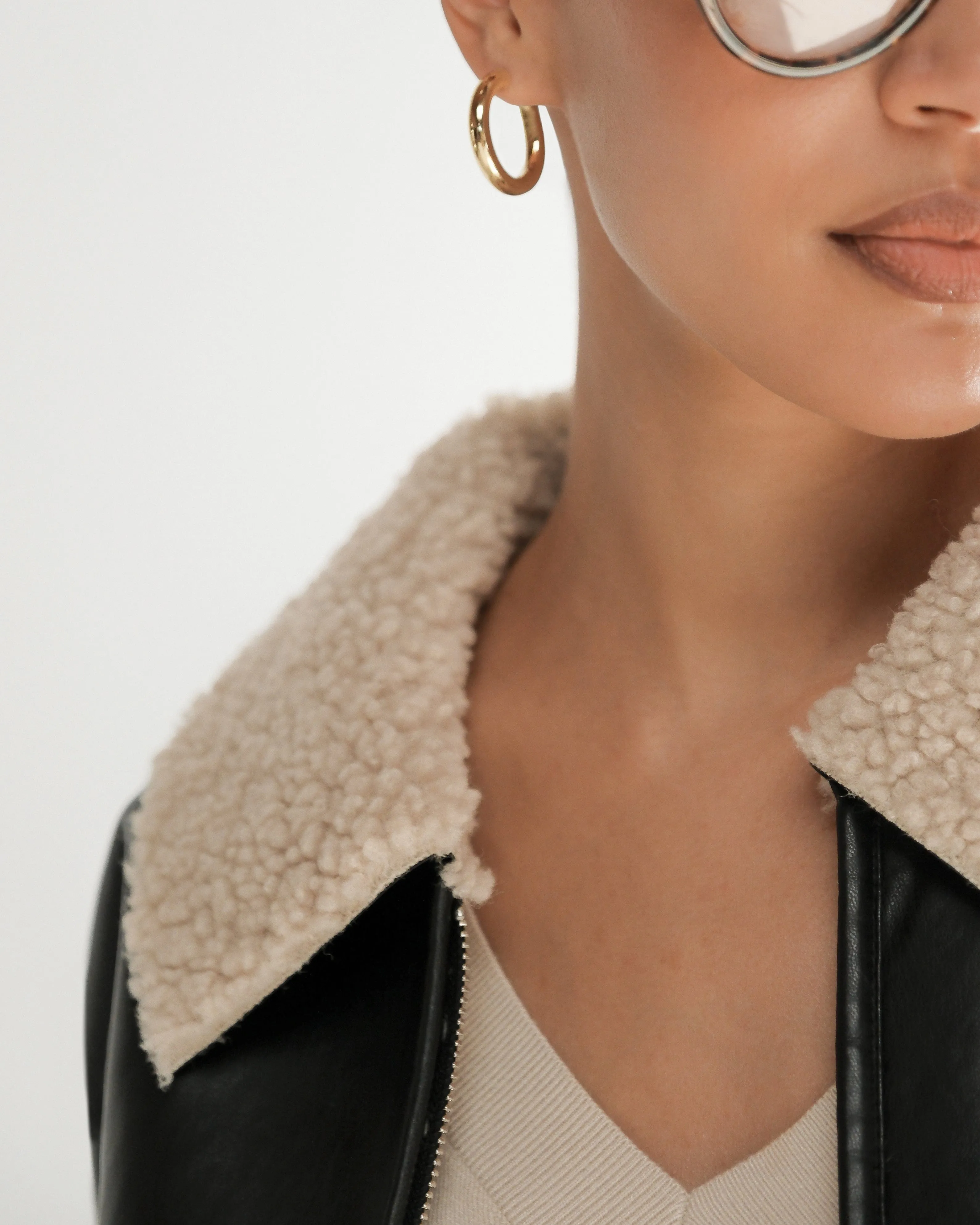 Bonnie Shearling-Collar Coat