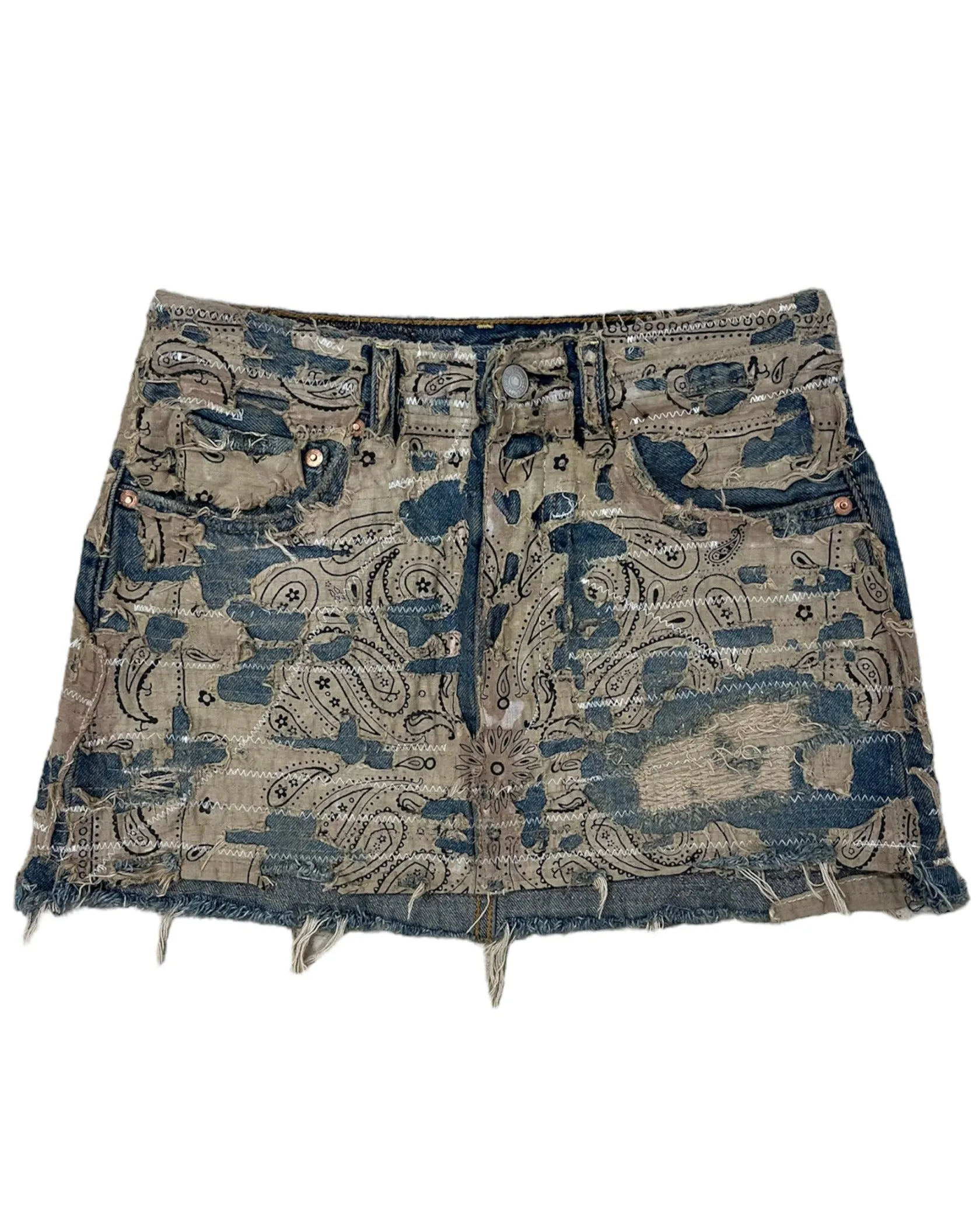 Boro Paisley Mini Skirt- S