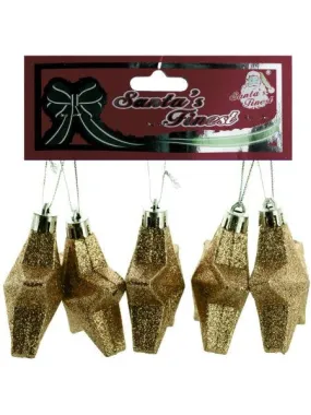 Christmas Glitter Star Ornament Set (Available in a pack of 24)