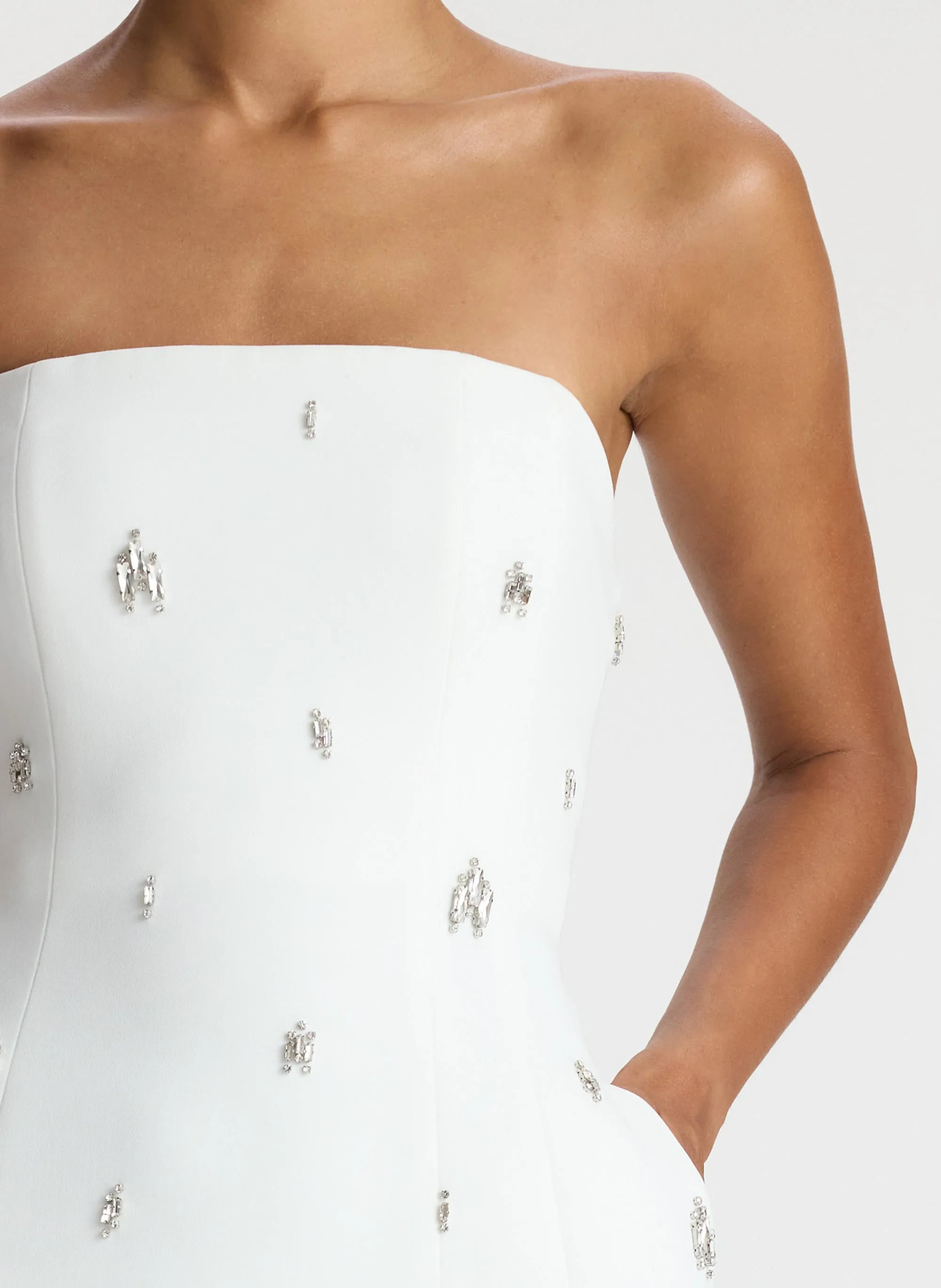 Elsie Strapless Embellished Mini Dress