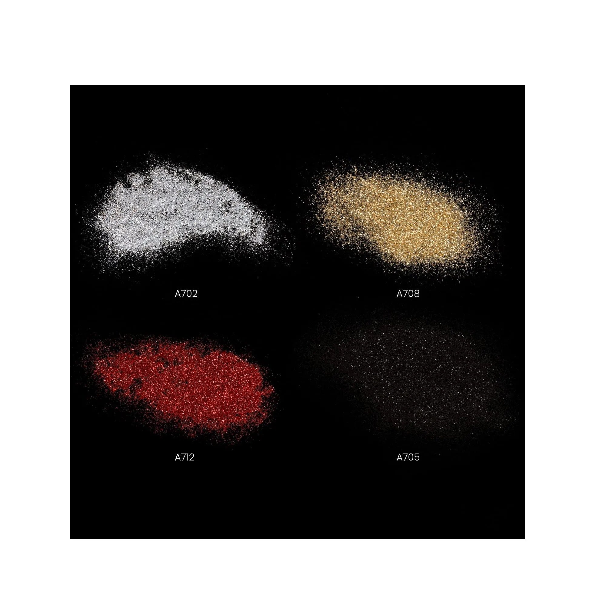 Fine Glitter | Set of 4 | Glitter for Resin | Red, Graphite, Silver, and Gold Glitter | 4.5oz Bottles