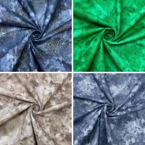 Glitter Tie-Dye Cotton Fabric