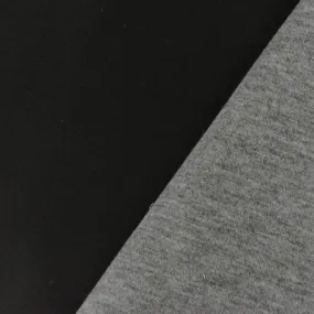 Gray-Basic Black Stretch Bonded Scuba Double Knit Fabric