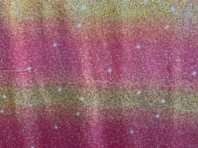 Holographic Sparkle Pink and Yellow Ombre Glitter Activewear/Dancewear