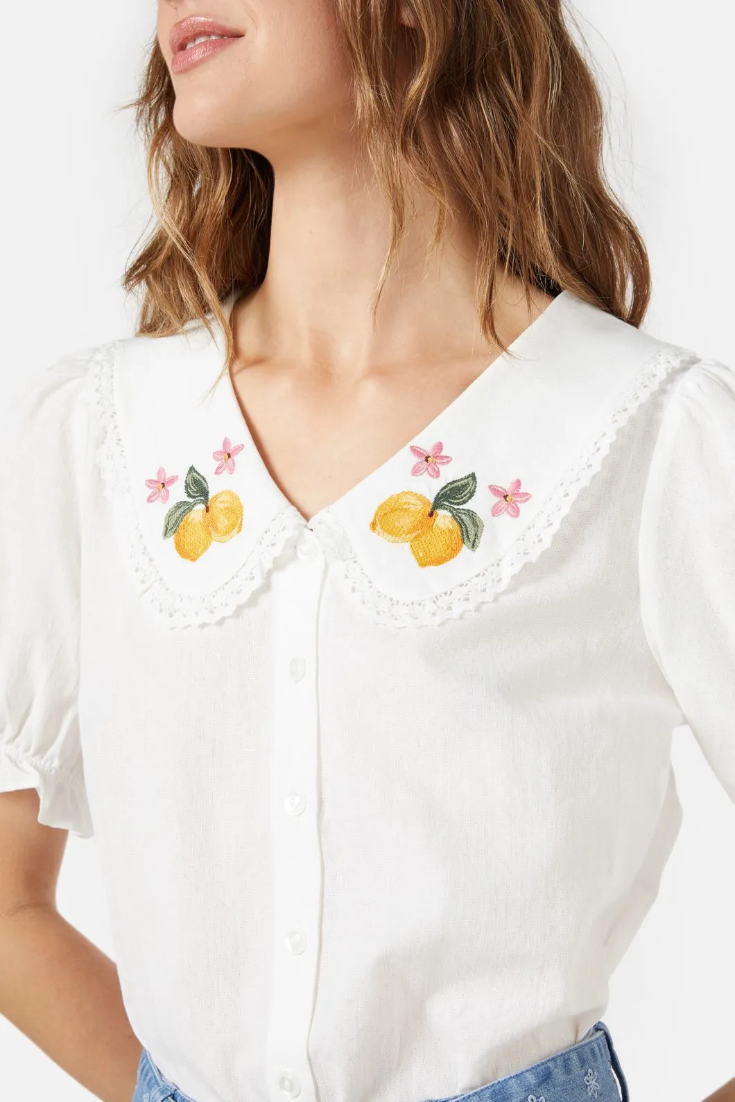 Lemonade Embroidered Blouse