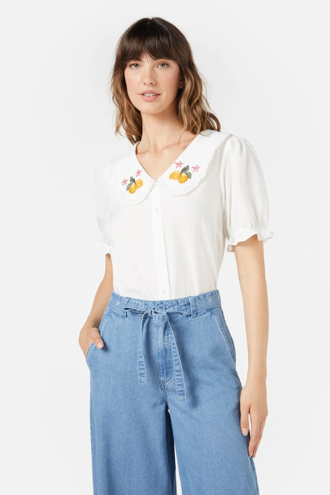 Lemonade Embroidered Blouse