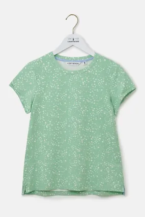 Lighthouse Causeway Short Sleeve Tee Green Floral