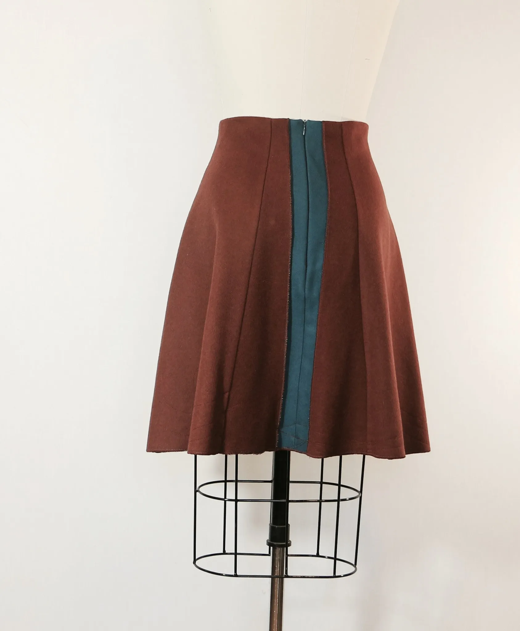 Patchwork Wool Skirt