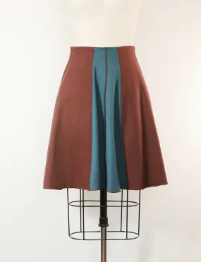 Patchwork Wool Skirt