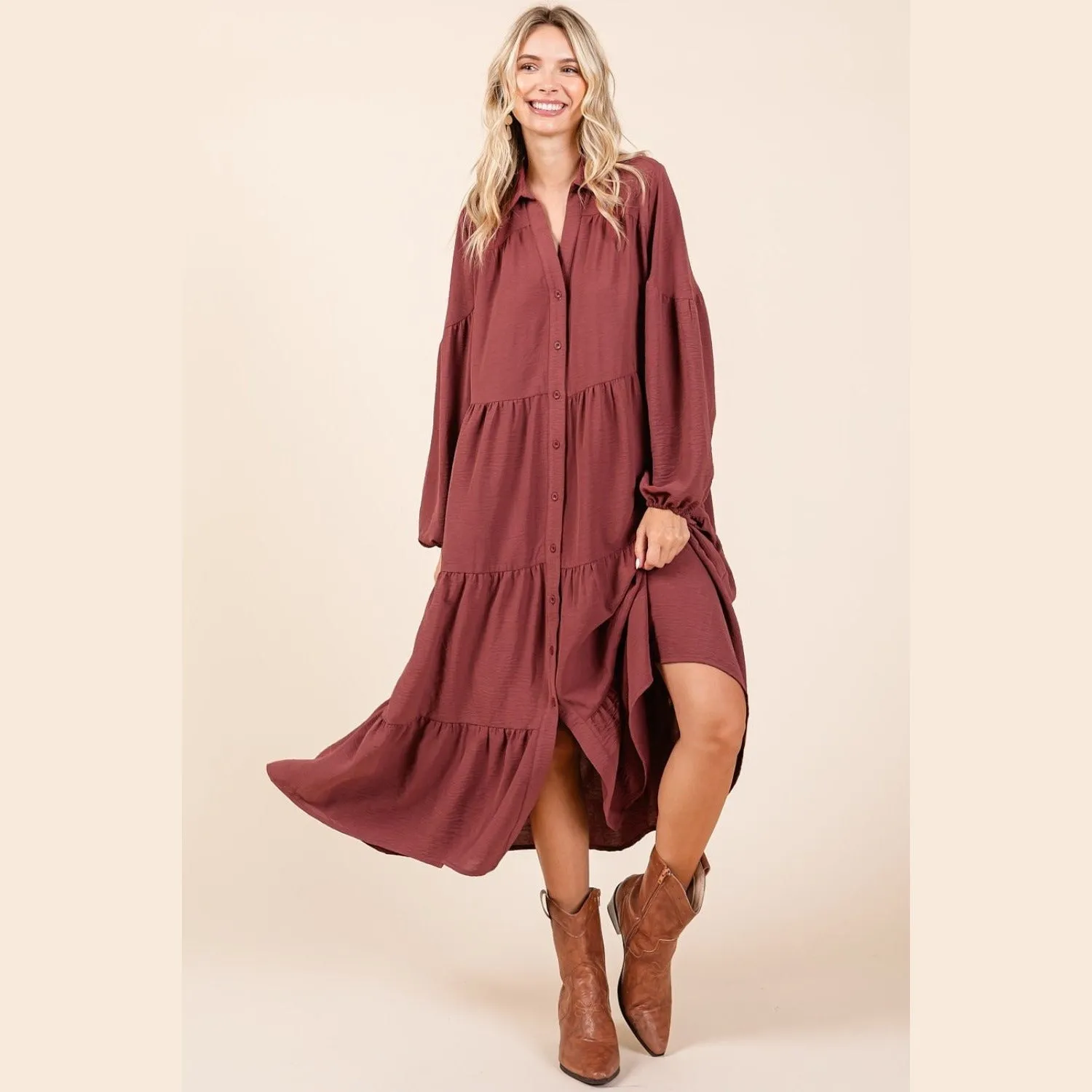 Sienna Sky Tiered Midi Dress