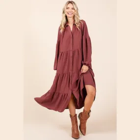 Sienna Sky Tiered Midi Dress