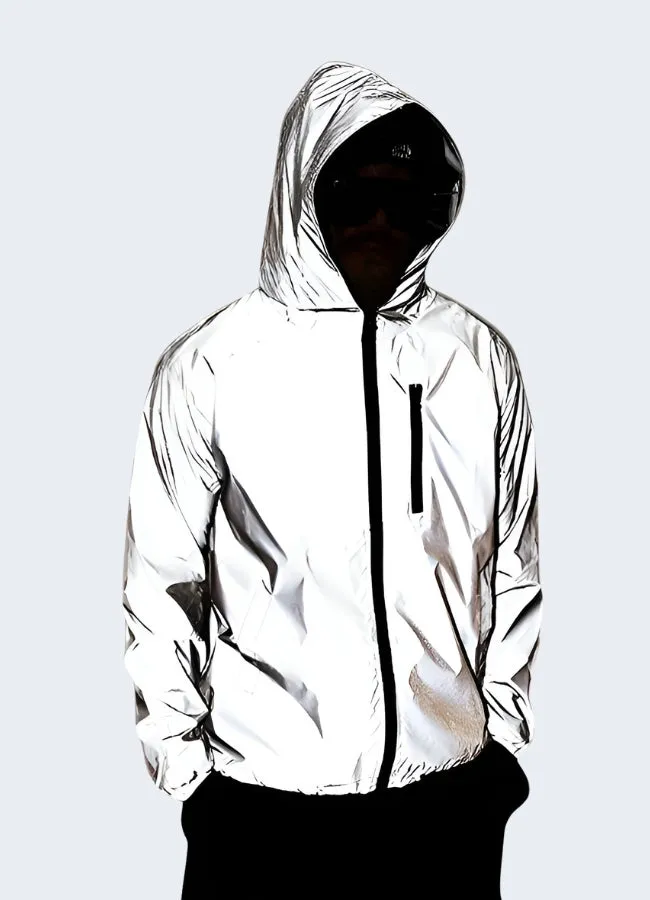 Silver Reflective Rain Jacket