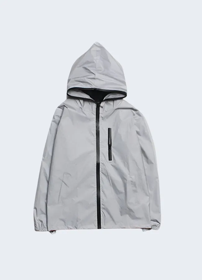 Silver Reflective Rain Jacket