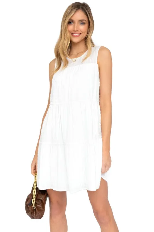 Sleeveless Tiered Mini Dress