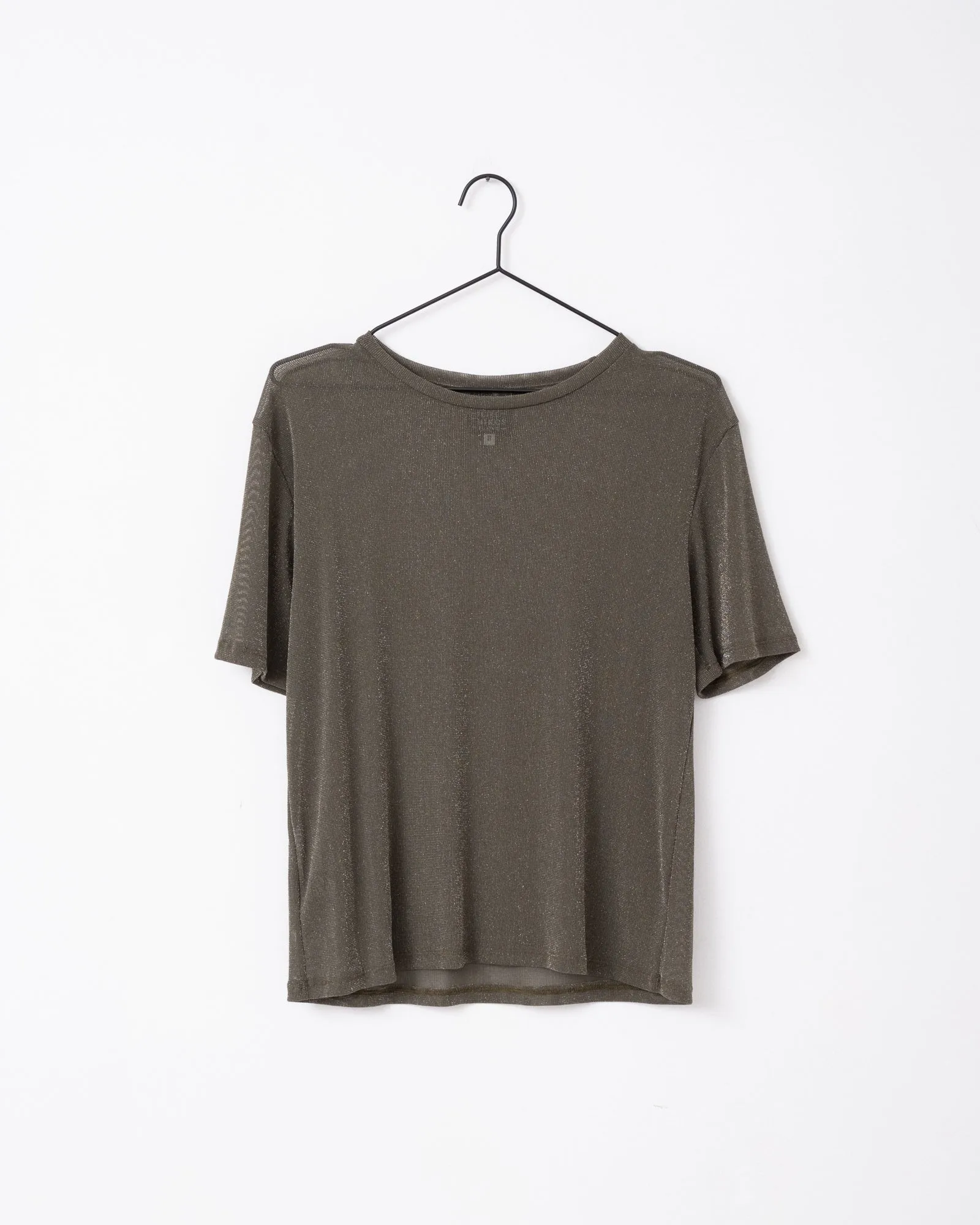 TILTIL Glittery Mesh Top Olive Green