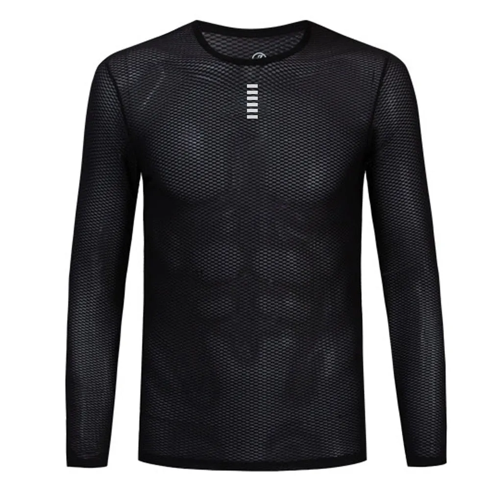 YKYW Men's Cycling Base Layer Long Sleeve Pro Cool Mesh Superlight Breathable 5 Colors